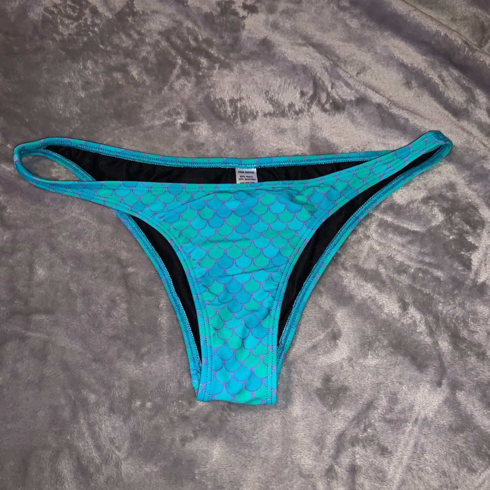 Mermaid Scale Blue Bikini Bottom